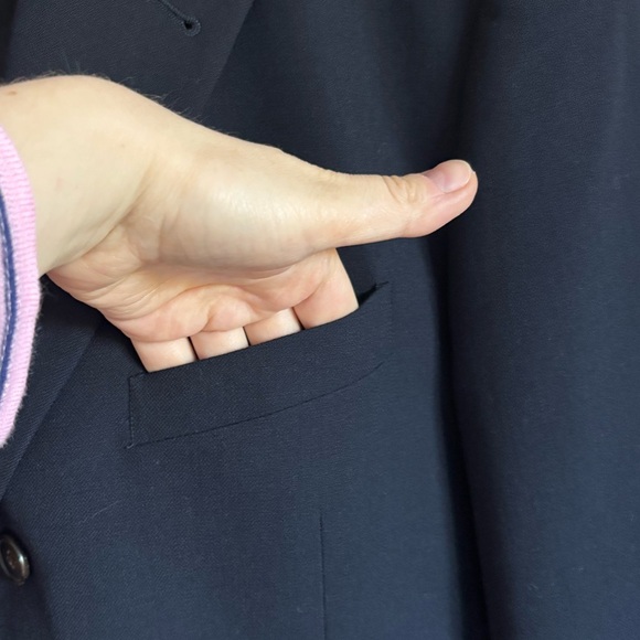 Joseph Abboud Mens Wool Blazer Suit Double Vent Lined Navy Size 40R Wool - Picture 2 of 15